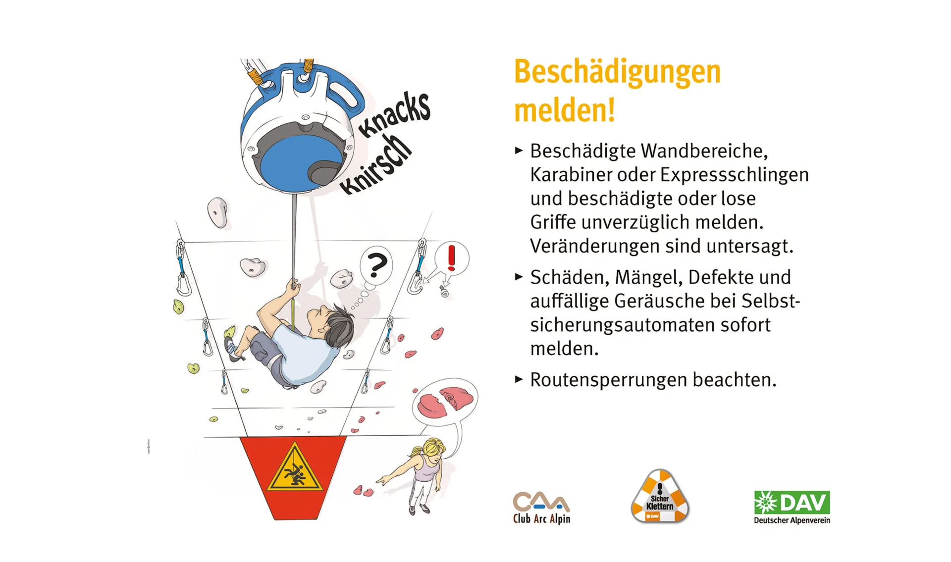 Hallenregeln für Klettern vom DAV. | © DAV Hallenregeln für Klettern vom DAV. Regel Nummer neun: Alkohol- und Drogenverbot | © DAV